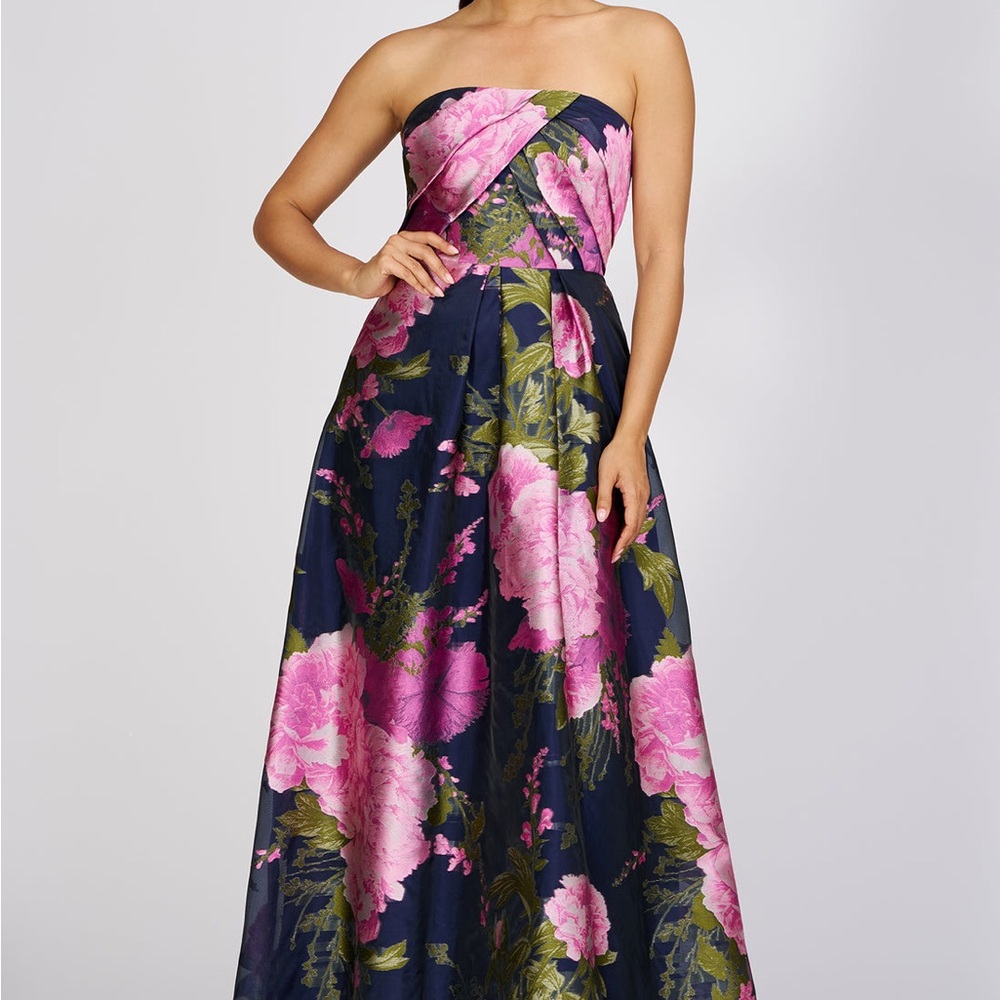 Kay Unger Multicolored Strapless A-line Dress for Weddings